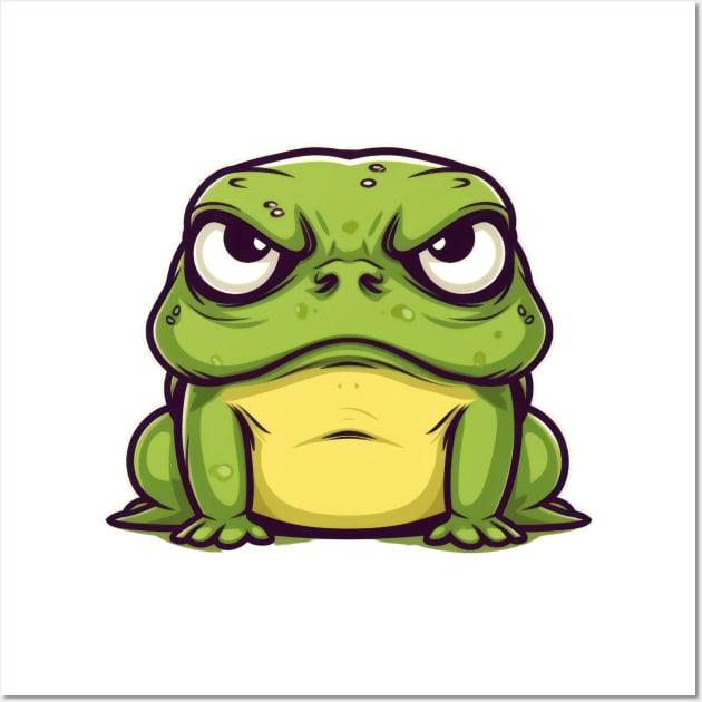 Don't mess with me! This cute little frog has got some serious anger issues Wall Art by Pixel Poetry